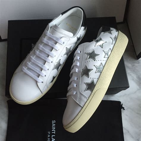 white YSL shoes